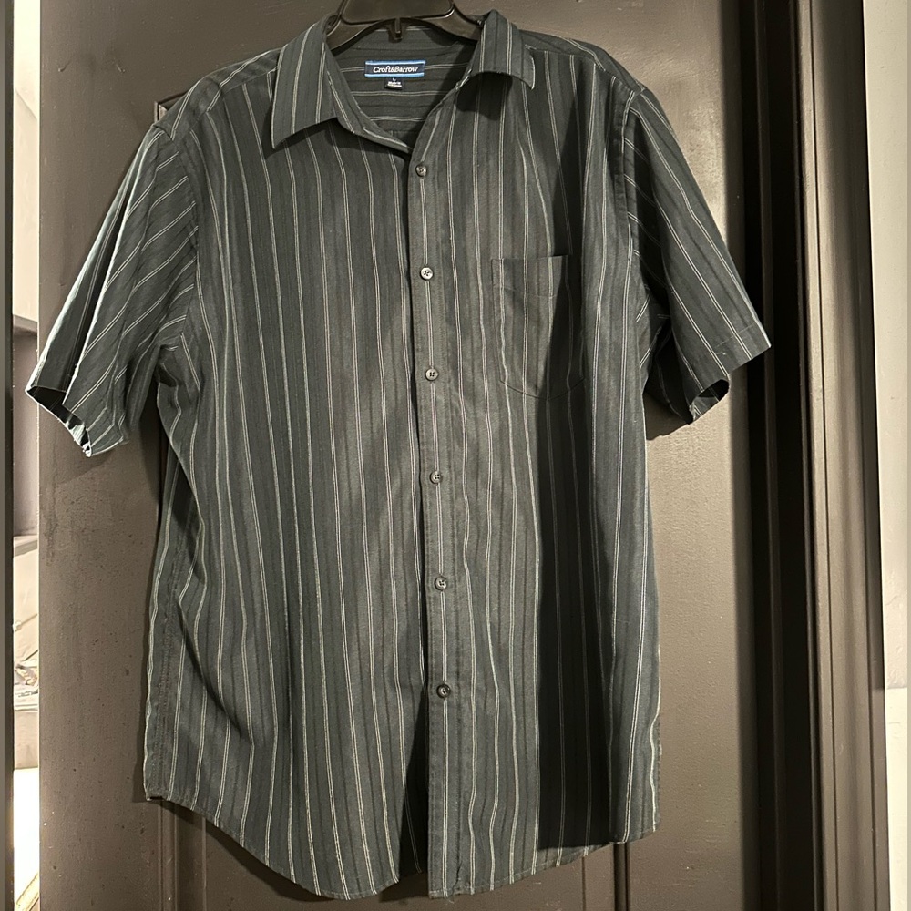Croft & Barrow Striped Collared/ Button Shirt